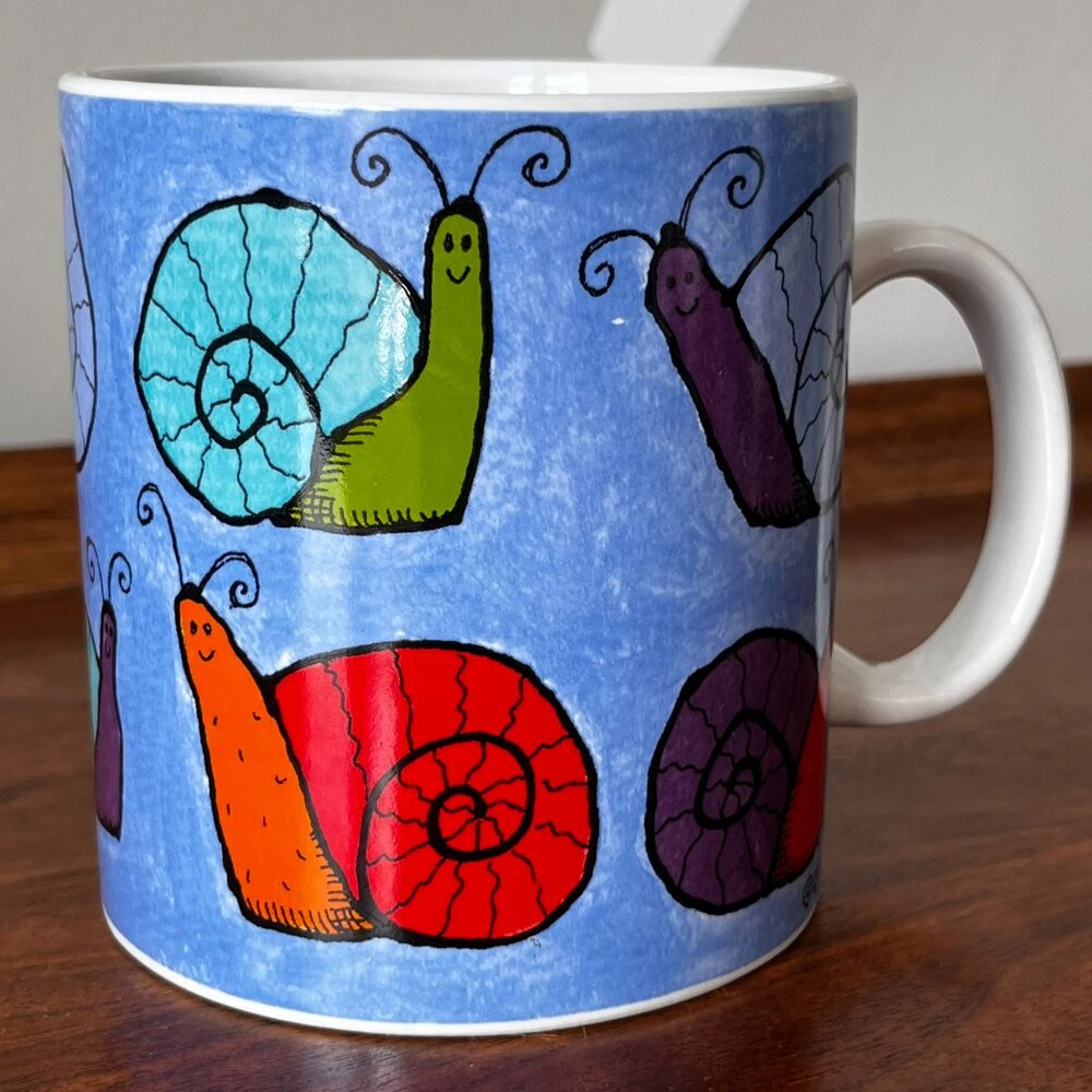 Ursula Dodge Glorious Snails Jumbo Mug 20 oz Signature Housewares Snail Cup